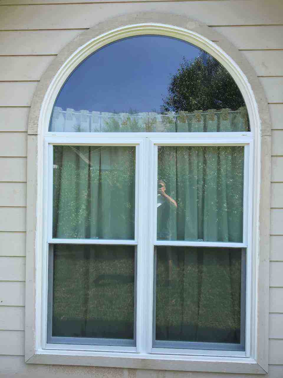 Best Window Custom Replacement Vinyl Frame Double Hung Arch Window Stack Unit